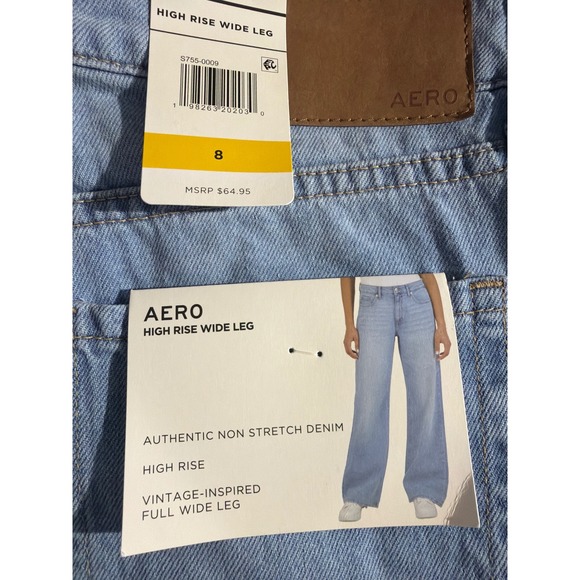 Aero Jeans Women's 8 (30x32) High Rise Wide Leg Authentic Non Stretch Denim *SEE - Picture 4 of 10